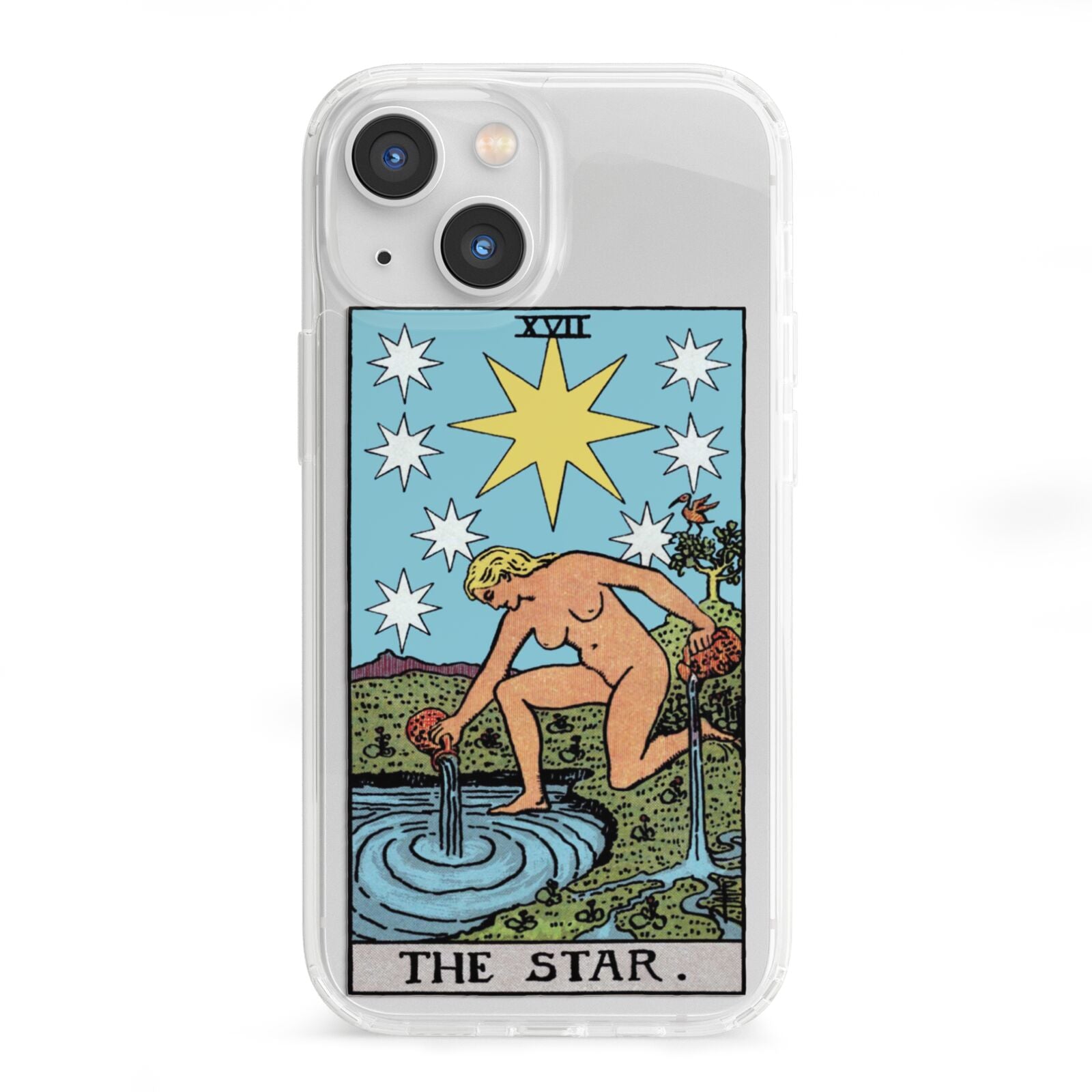 The Star Tarot Card iPhone 13 Mini Clear Bumper Case