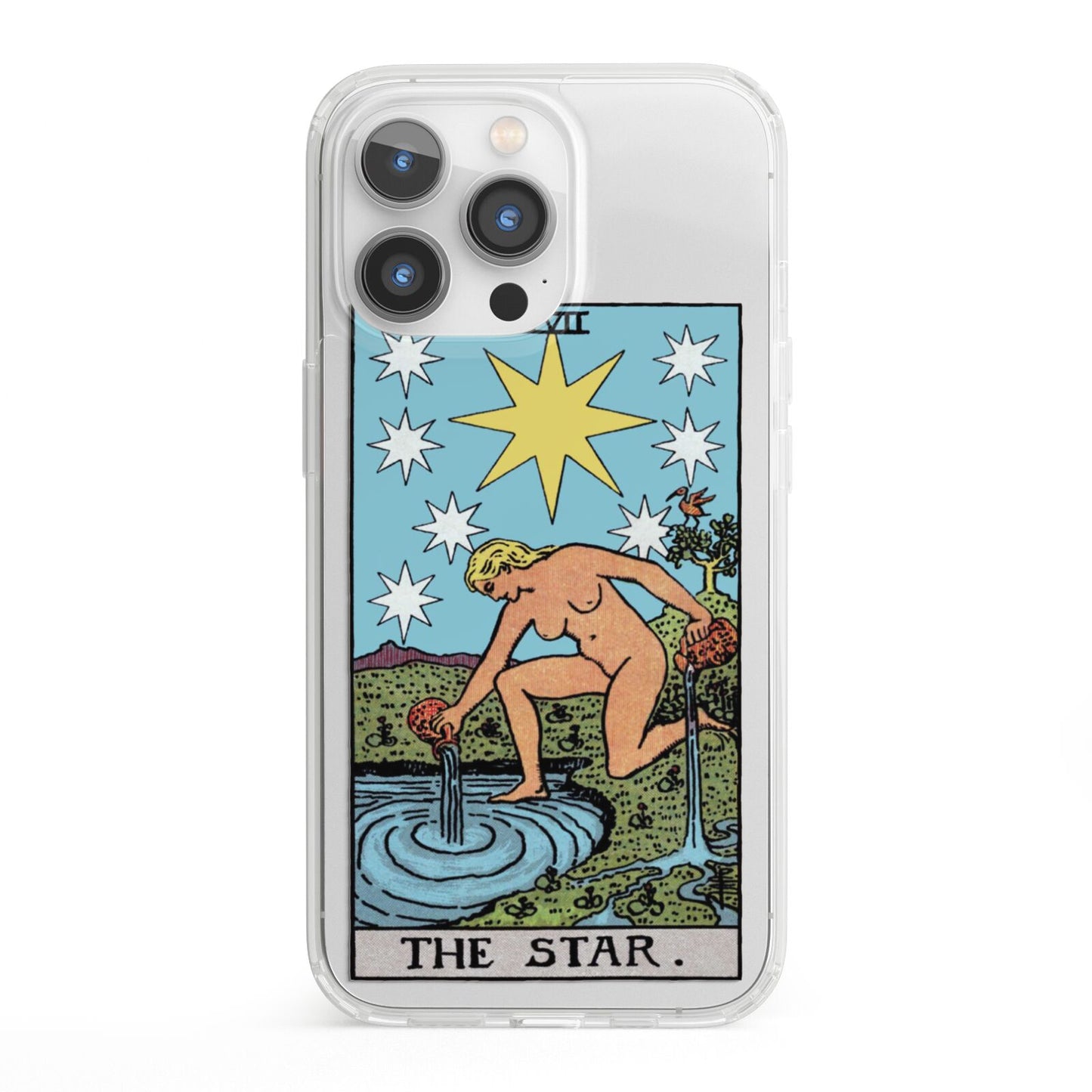 The Star Tarot Card iPhone 13 Pro Clear Bumper Case