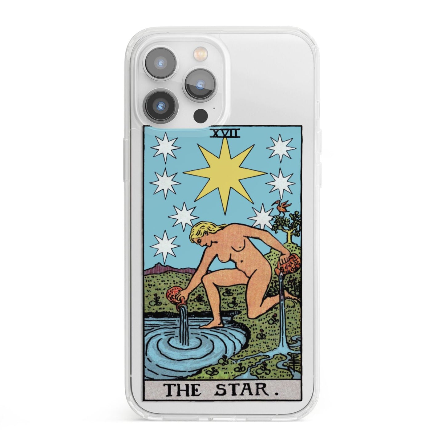 The Star Tarot Card iPhone 13 Pro Max Clear Bumper Case