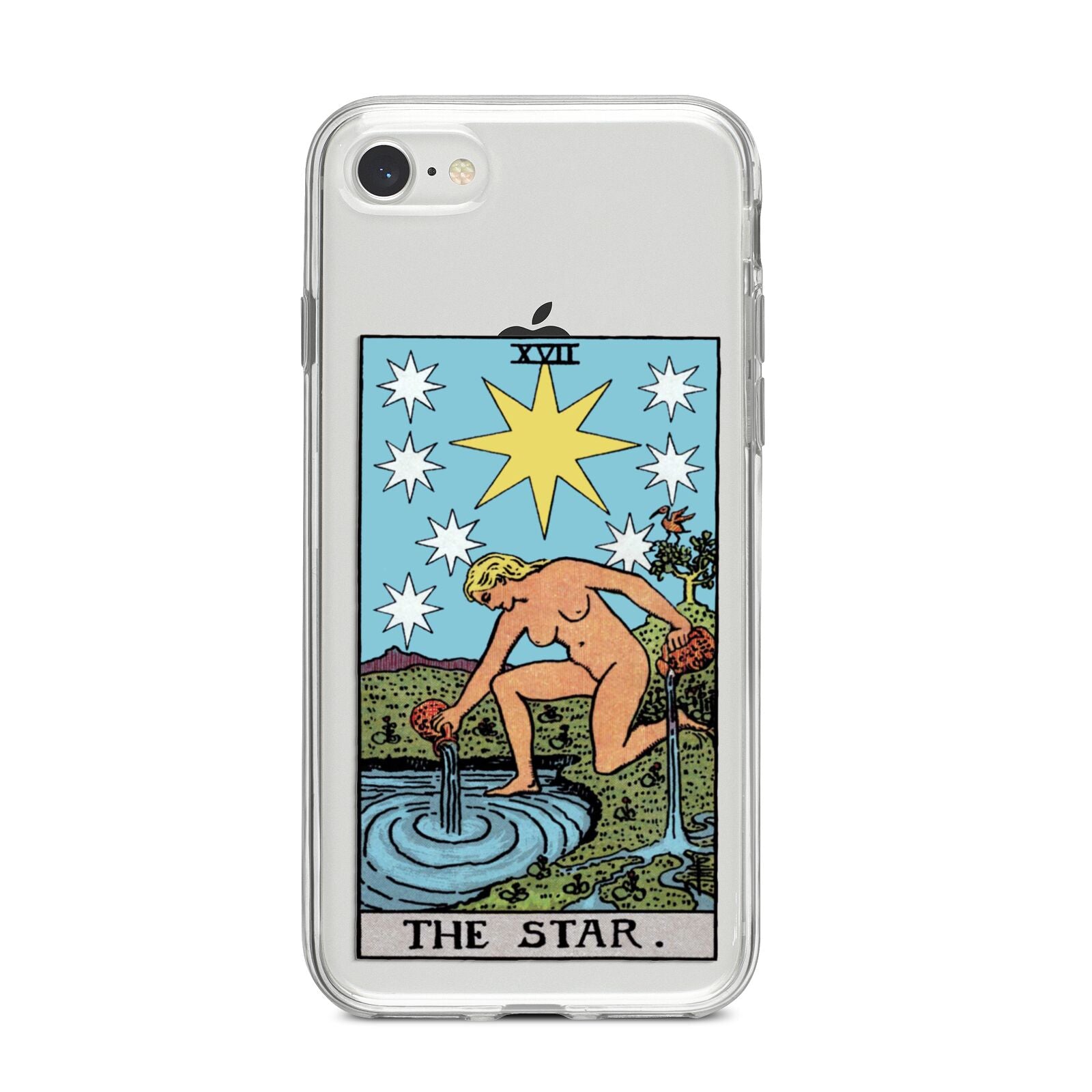 The Star Tarot Card iPhone 8 Bumper Case on Silver iPhone