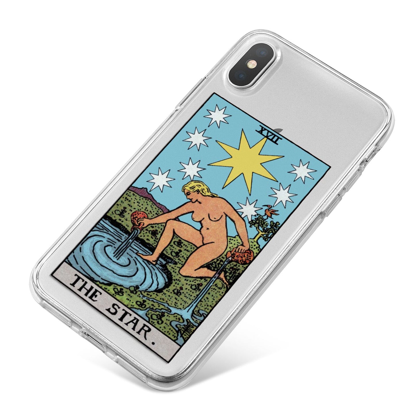 The Star Tarot Card iPhone X Bumper Case on Silver iPhone
