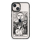 The Sun Monochrome iPhone 13 Black Impact Case on Silver phone