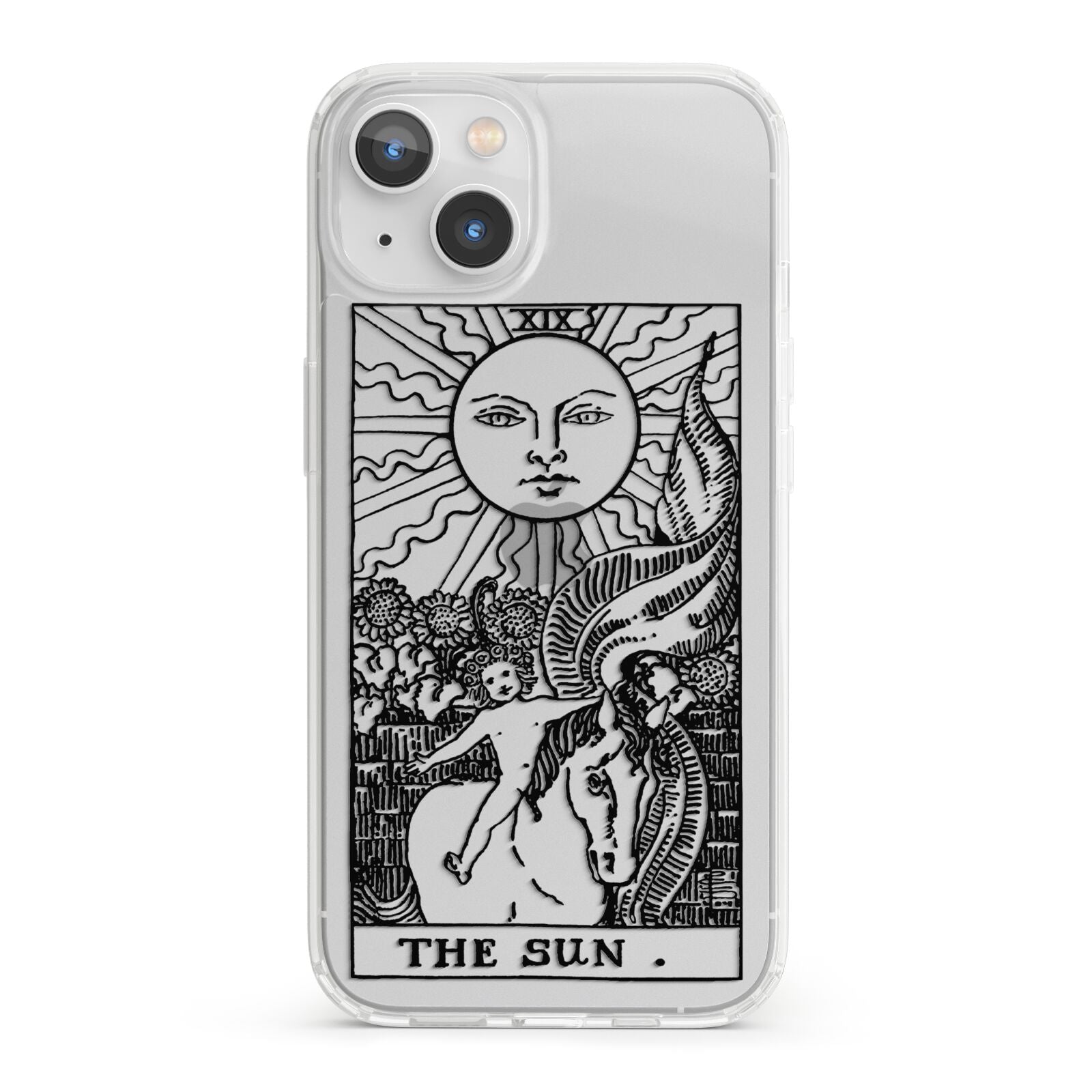 The Sun Monochrome iPhone 13 Clear Bumper Case