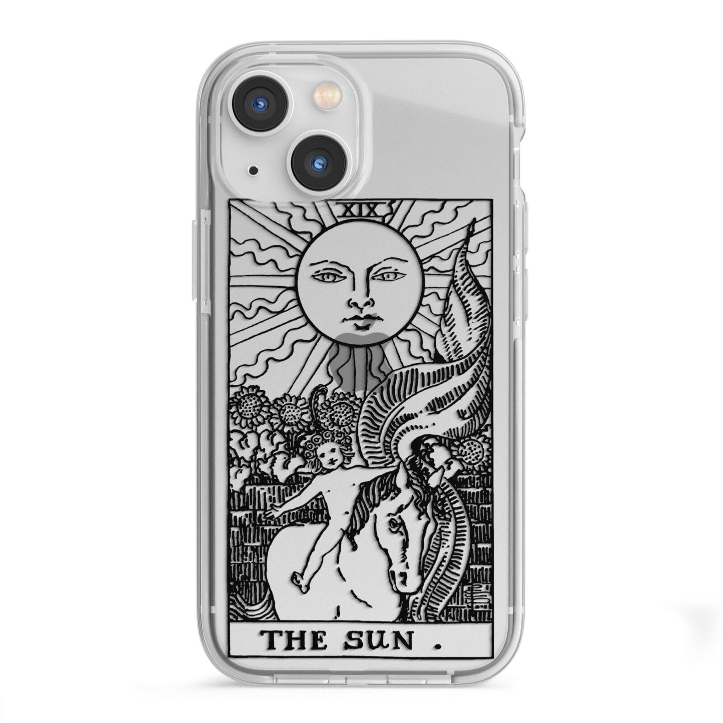 The Sun Monochrome iPhone 13 Mini TPU Impact Case with White Edges