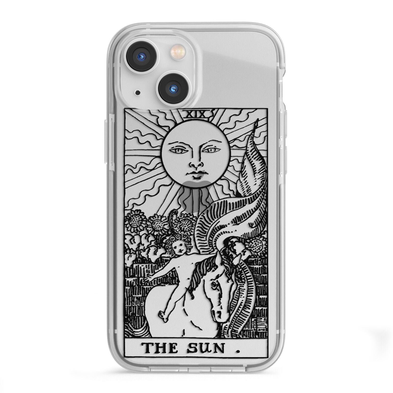 The Sun Monochrome iPhone 13 Mini TPU Impact Case with White Edges