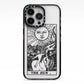The Sun Monochrome iPhone 13 Pro Black Impact Case on Silver phone