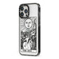 The Sun Monochrome iPhone 13 Pro Max Black Impact Case Side Angle on Silver phone