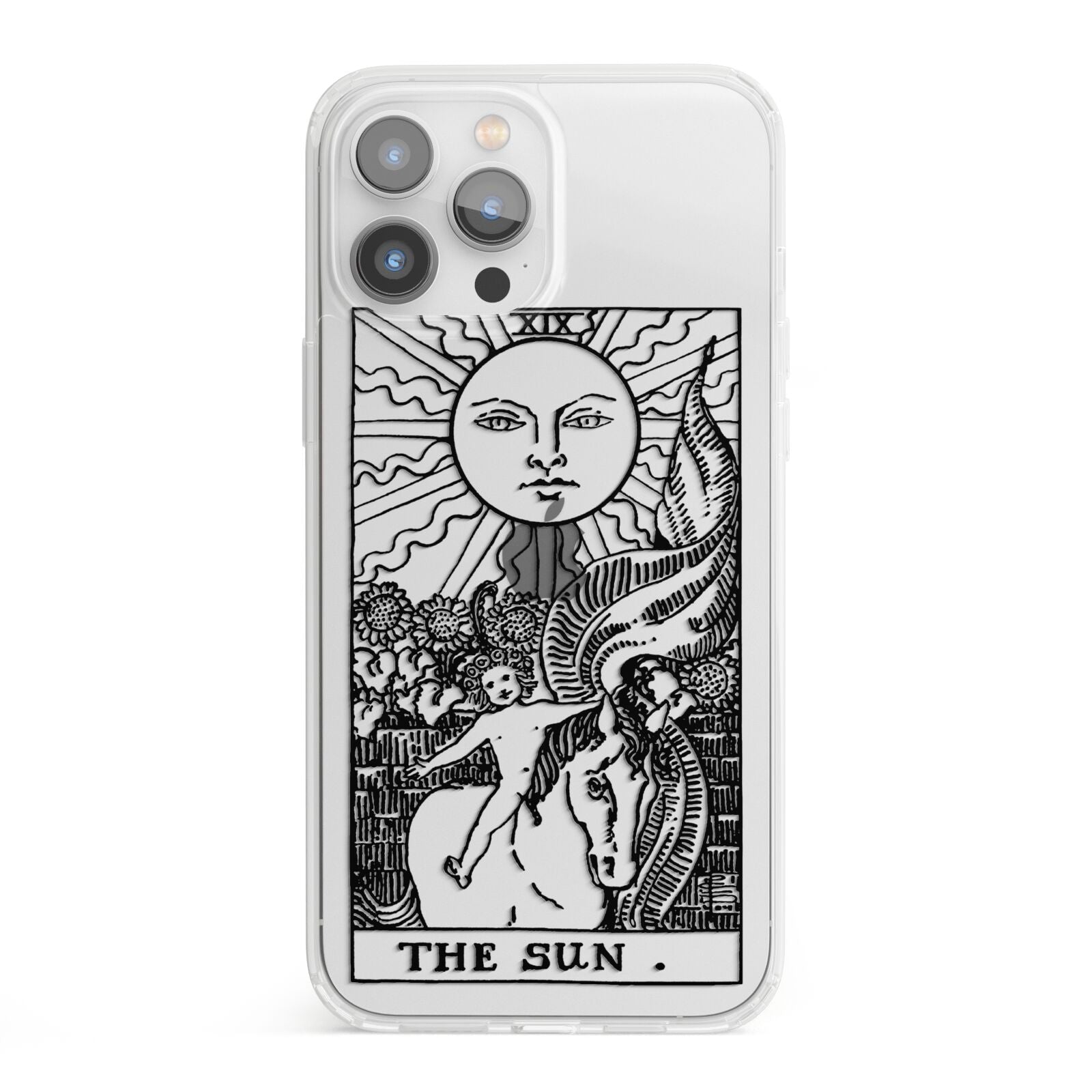 The Sun Monochrome iPhone 13 Pro Max Clear Bumper Case