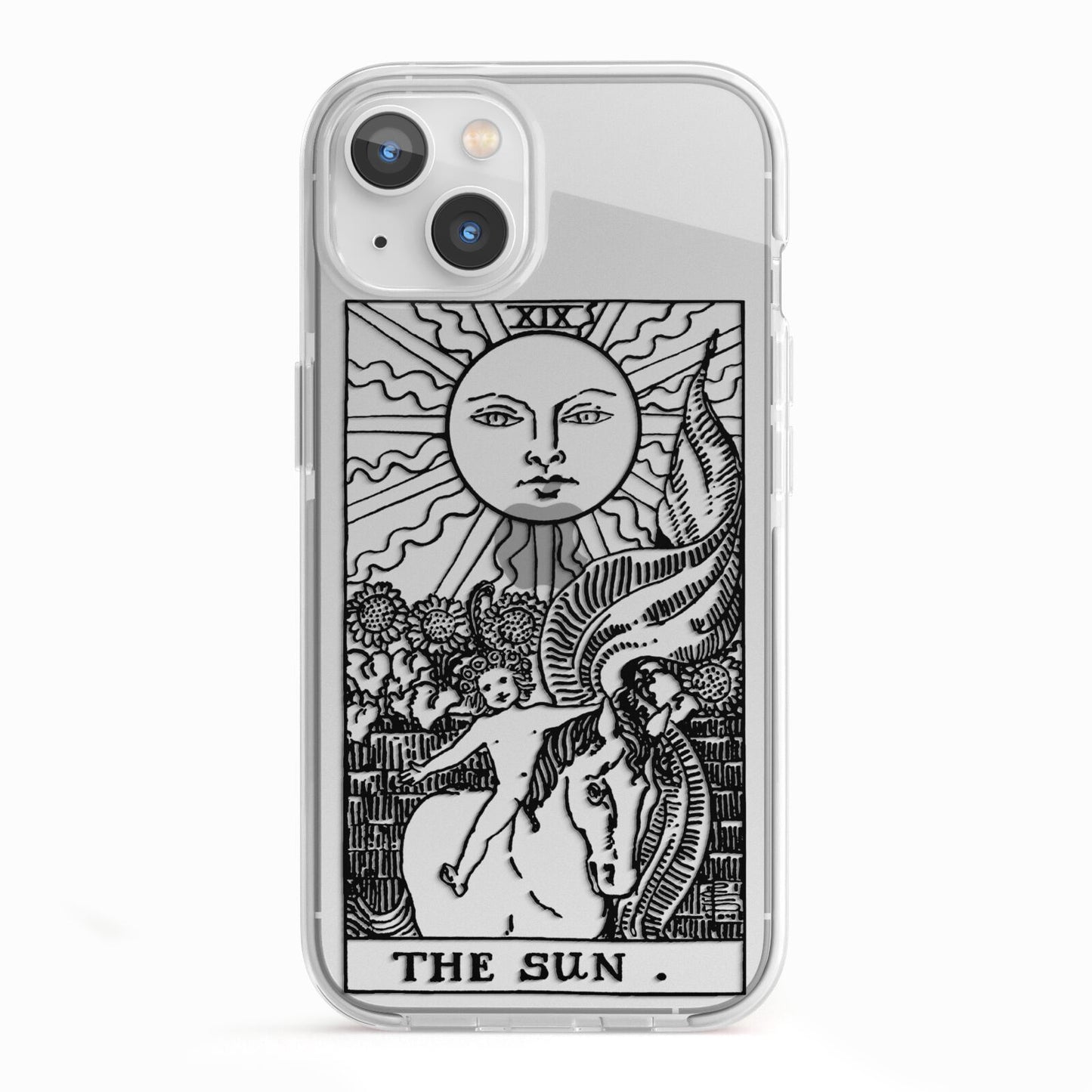The Sun Monochrome iPhone 13 TPU Impact Case with White Edges