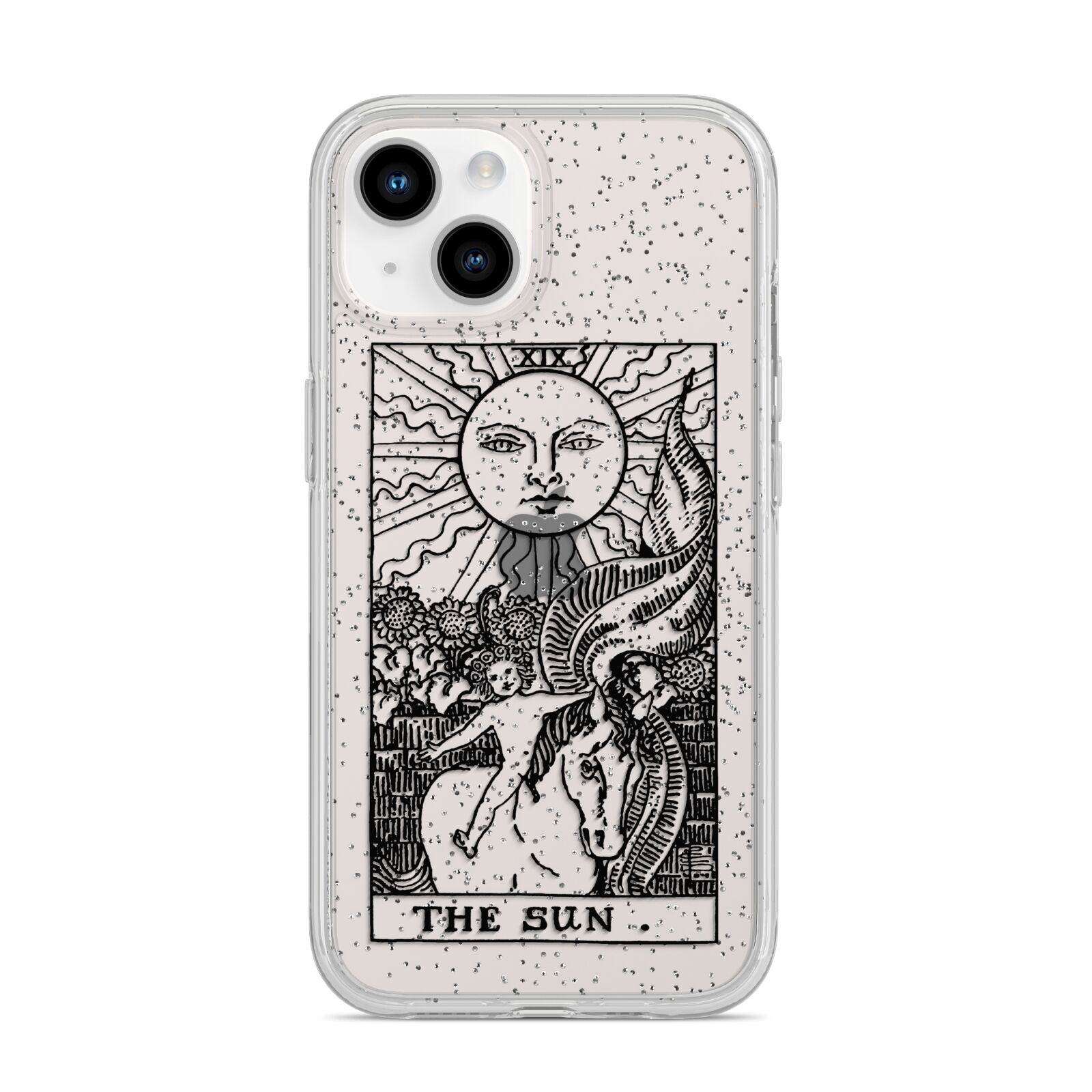 The Sun Monochrome iPhone 14 Glitter Tough Case Starlight