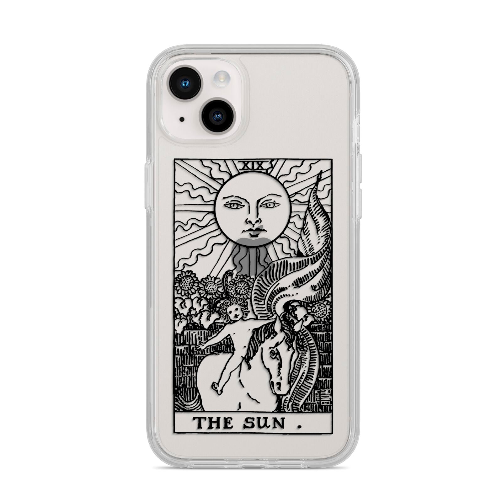 The Sun Monochrome iPhone 14 Plus Clear Tough Case Starlight