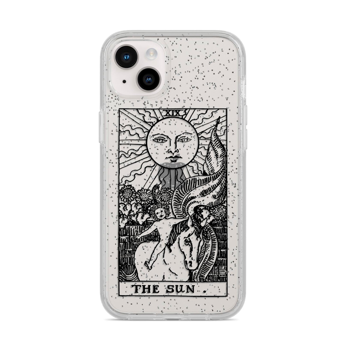 The Sun Monochrome iPhone 14 Plus Glitter Tough Case Starlight