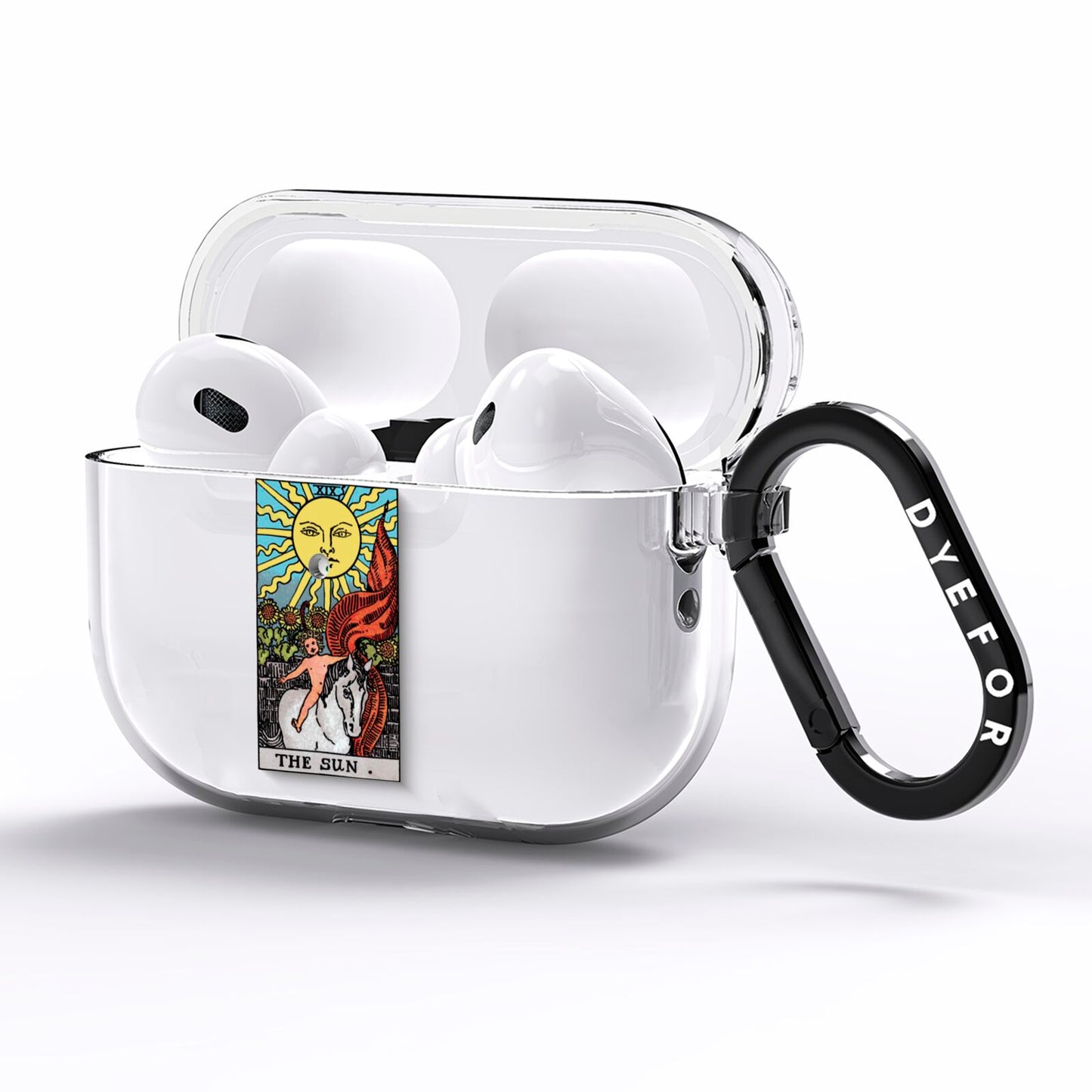 The Sun Tarot Card AirPods Pro Clear Case Side Image