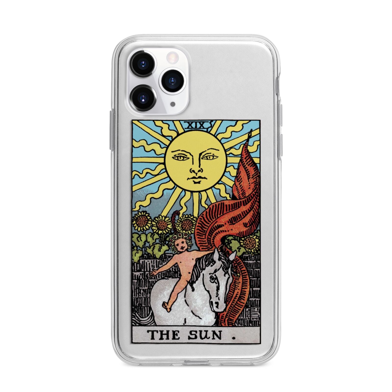 The Sun Tarot Card Apple iPhone 11 Pro in Silver with Bumper Case