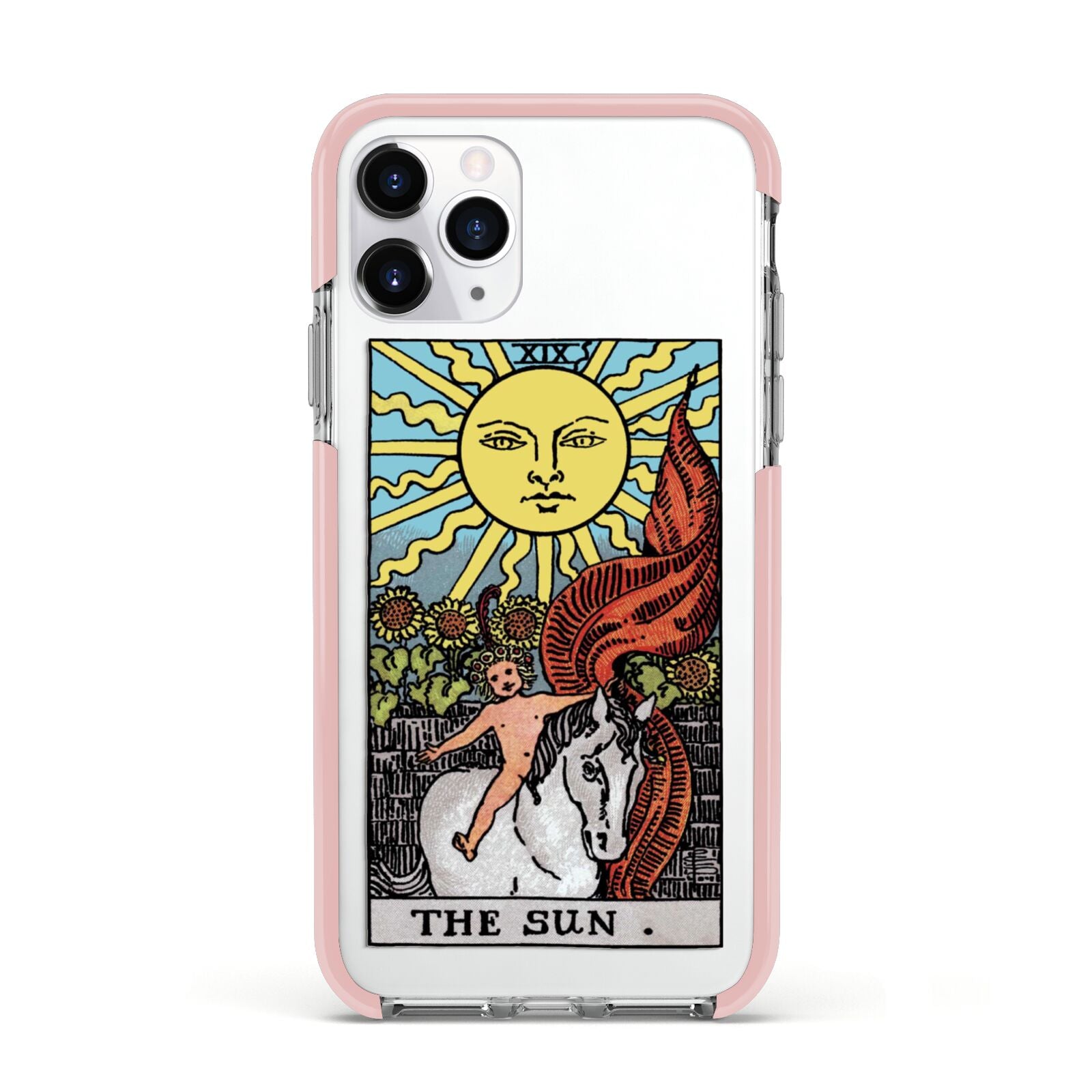 The Sun Tarot Card Apple iPhone 11 Pro in Silver with Pink Impact Case