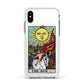 The Sun Tarot Card Apple iPhone Xs Impact Case White Edge on Silver Phone