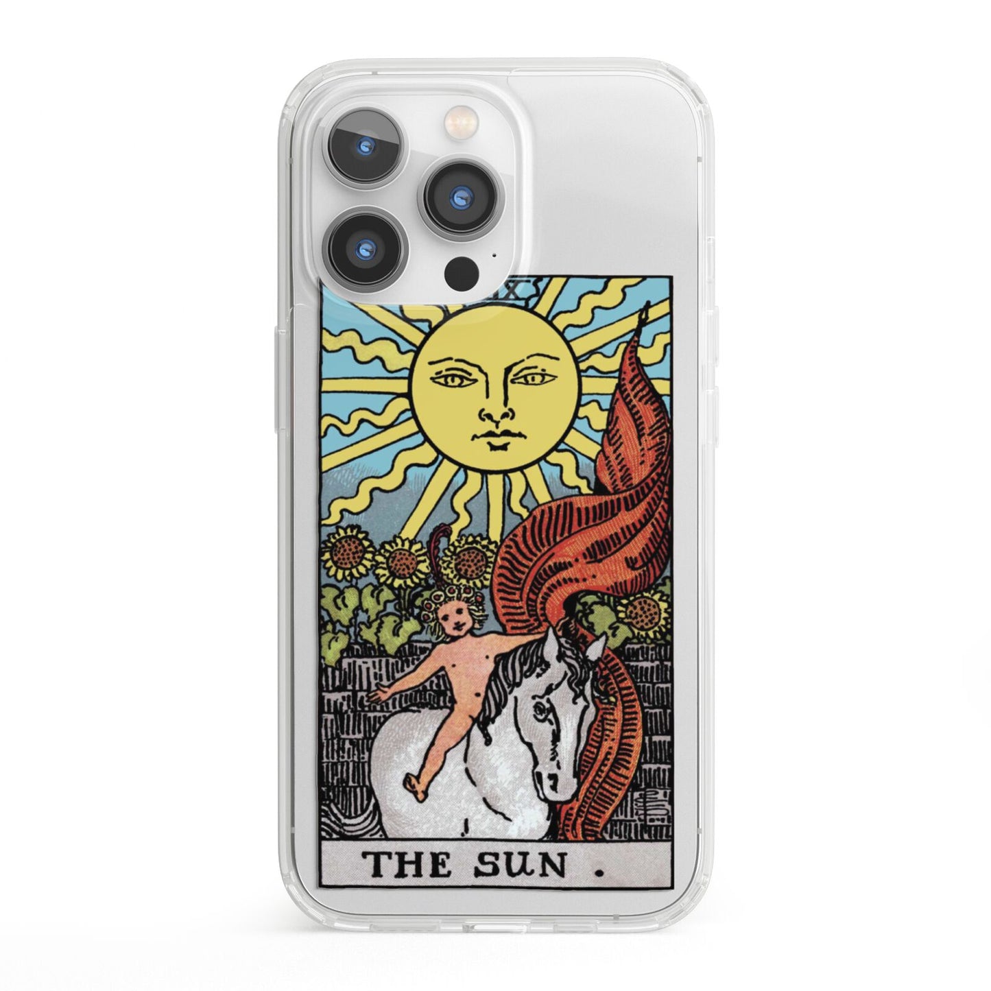 The Sun Tarot Card iPhone 13 Pro Clear Bumper Case
