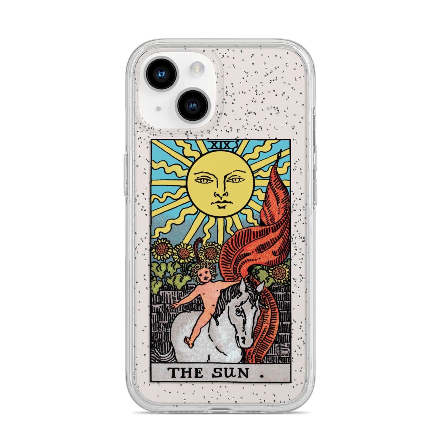 The Sun Tarot Card iPhone 14 Glitter Tough Case Starlight