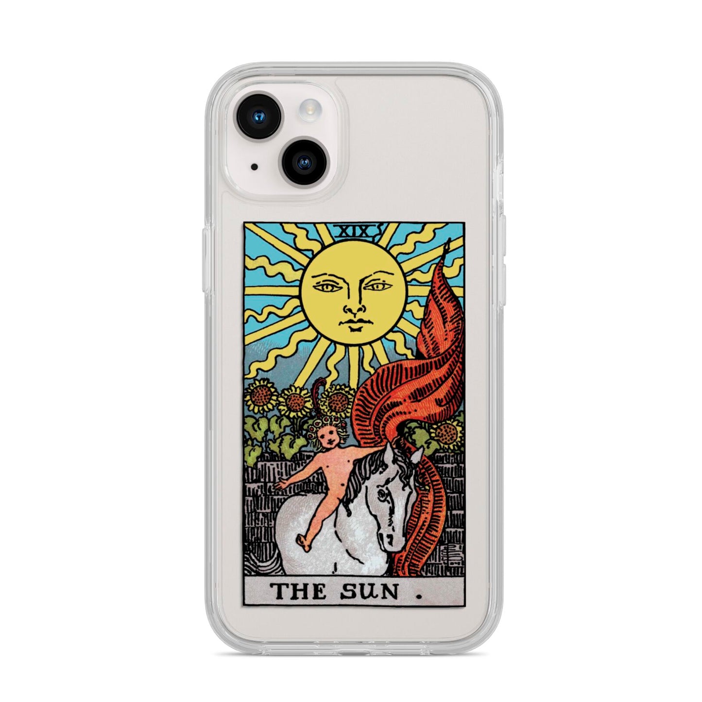The Sun Tarot Card iPhone 14 Plus Clear Tough Case Starlight