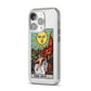 The Sun Tarot Card iPhone 14 Pro Clear Tough Case Silver Angled Image