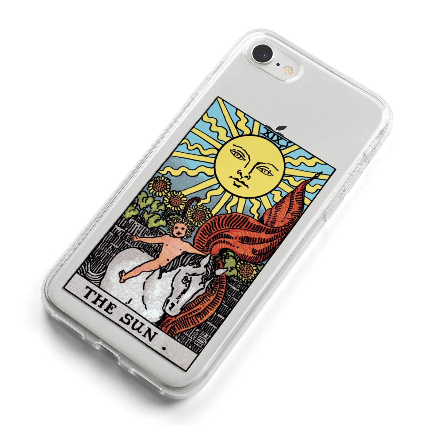 The Sun Tarot Card iPhone 8 Bumper Case on Silver iPhone Alternative Image