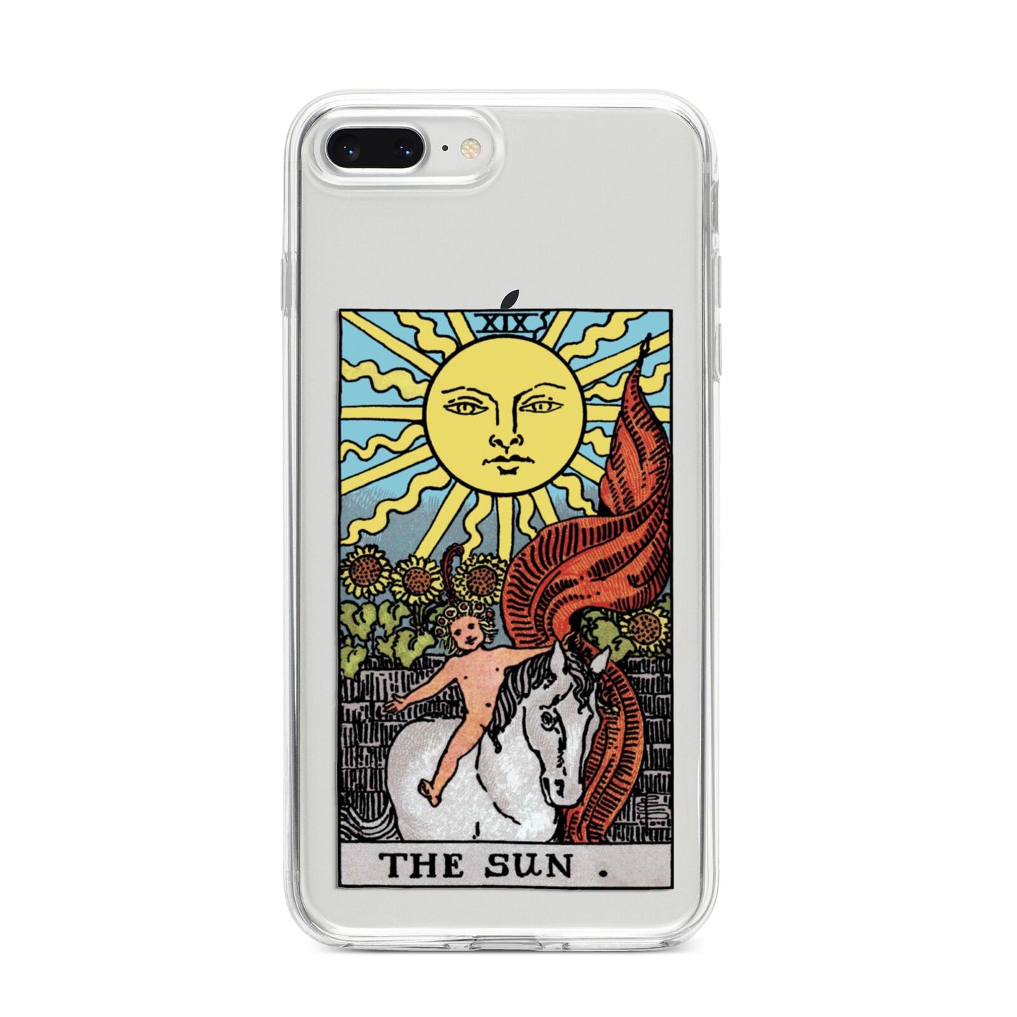 The Sun Tarot Card iPhone 8 Plus Bumper Case on Silver iPhone
