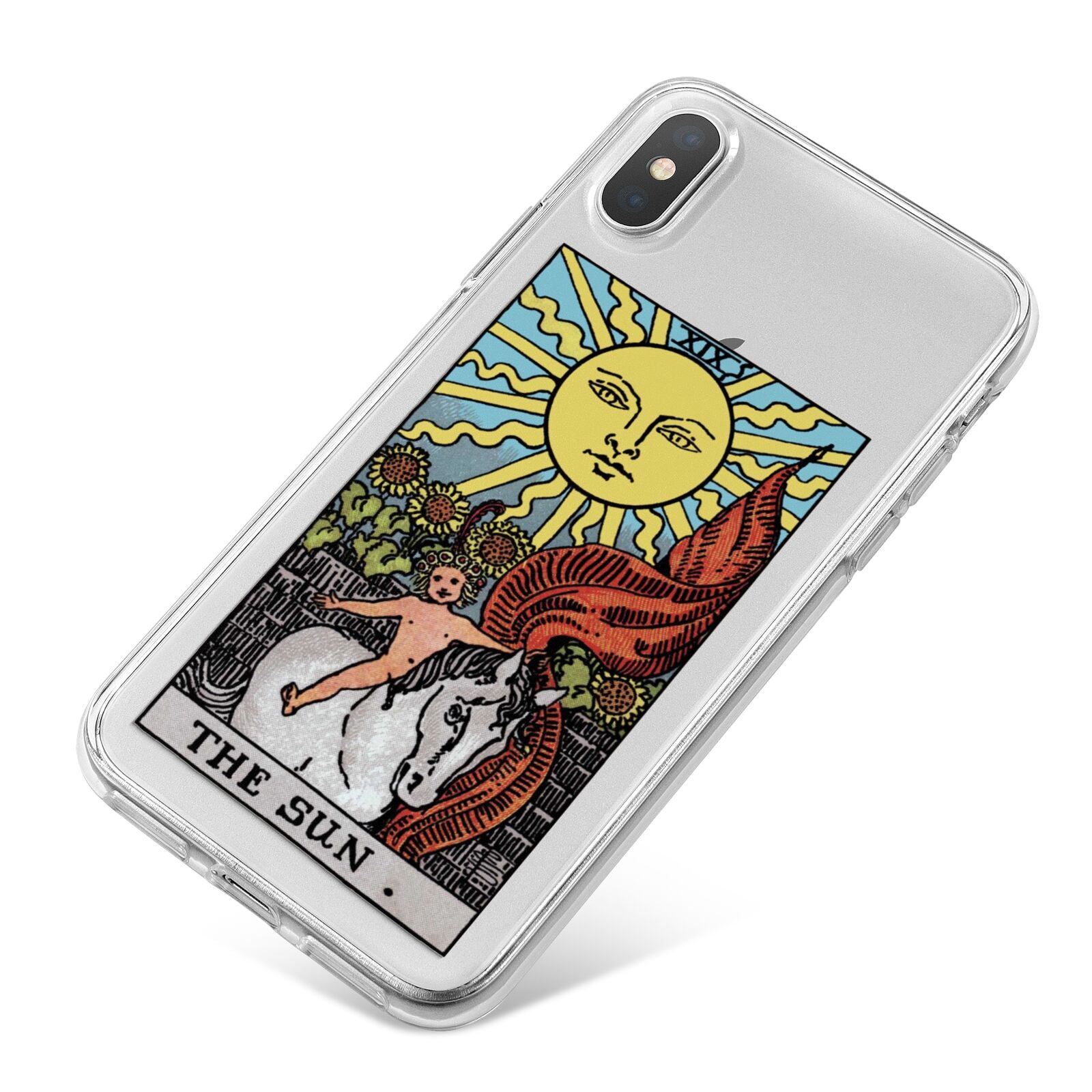 The Sun Tarot Card iPhone X Bumper Case on Silver iPhone