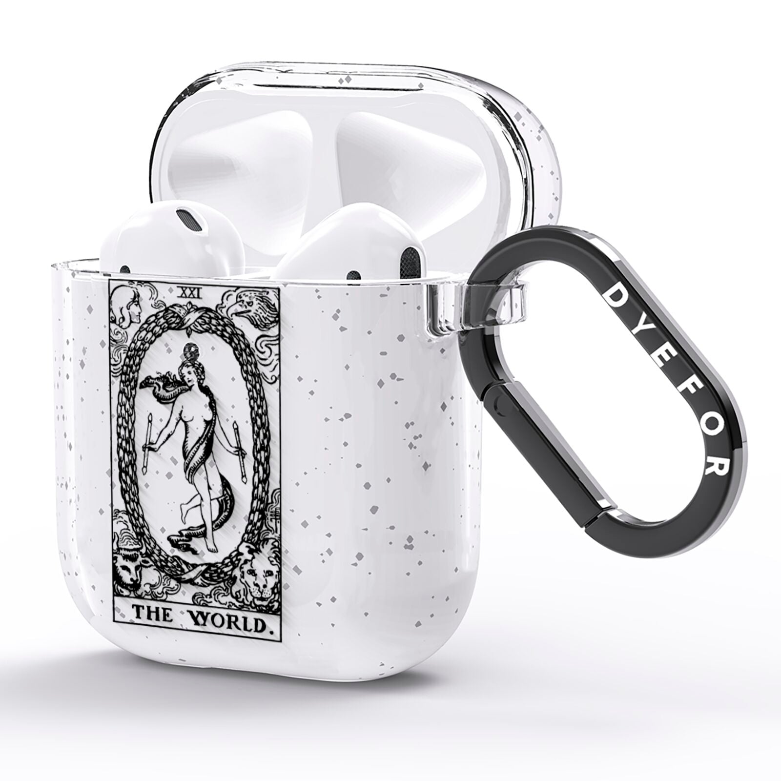 The World Monochrome AirPods Glitter Case Side Image
