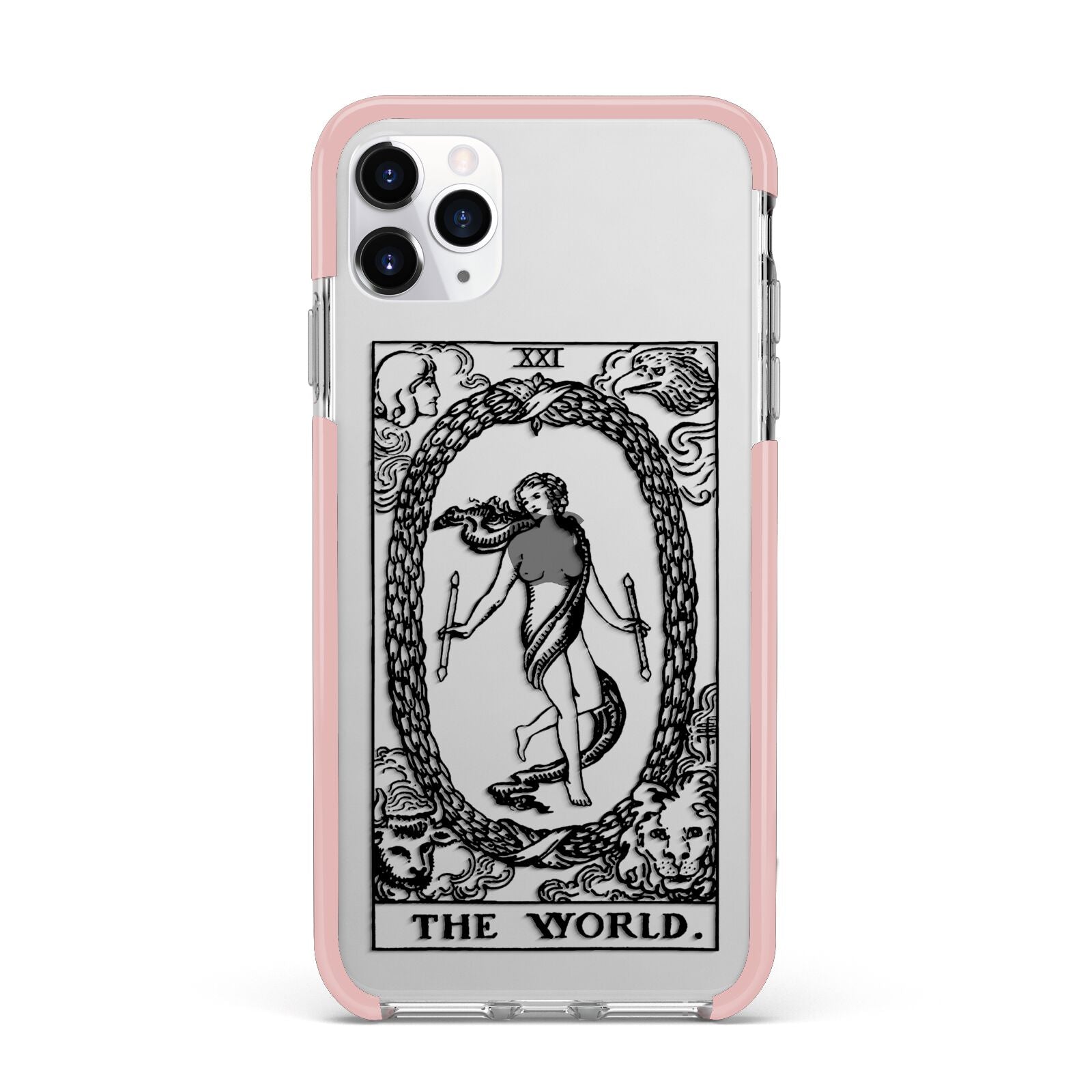 The World Monochrome iPhone 11 Pro Max Impact Pink Edge Case
