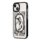 The World Monochrome iPhone 13 Black Impact Case Side Angle on Silver phone