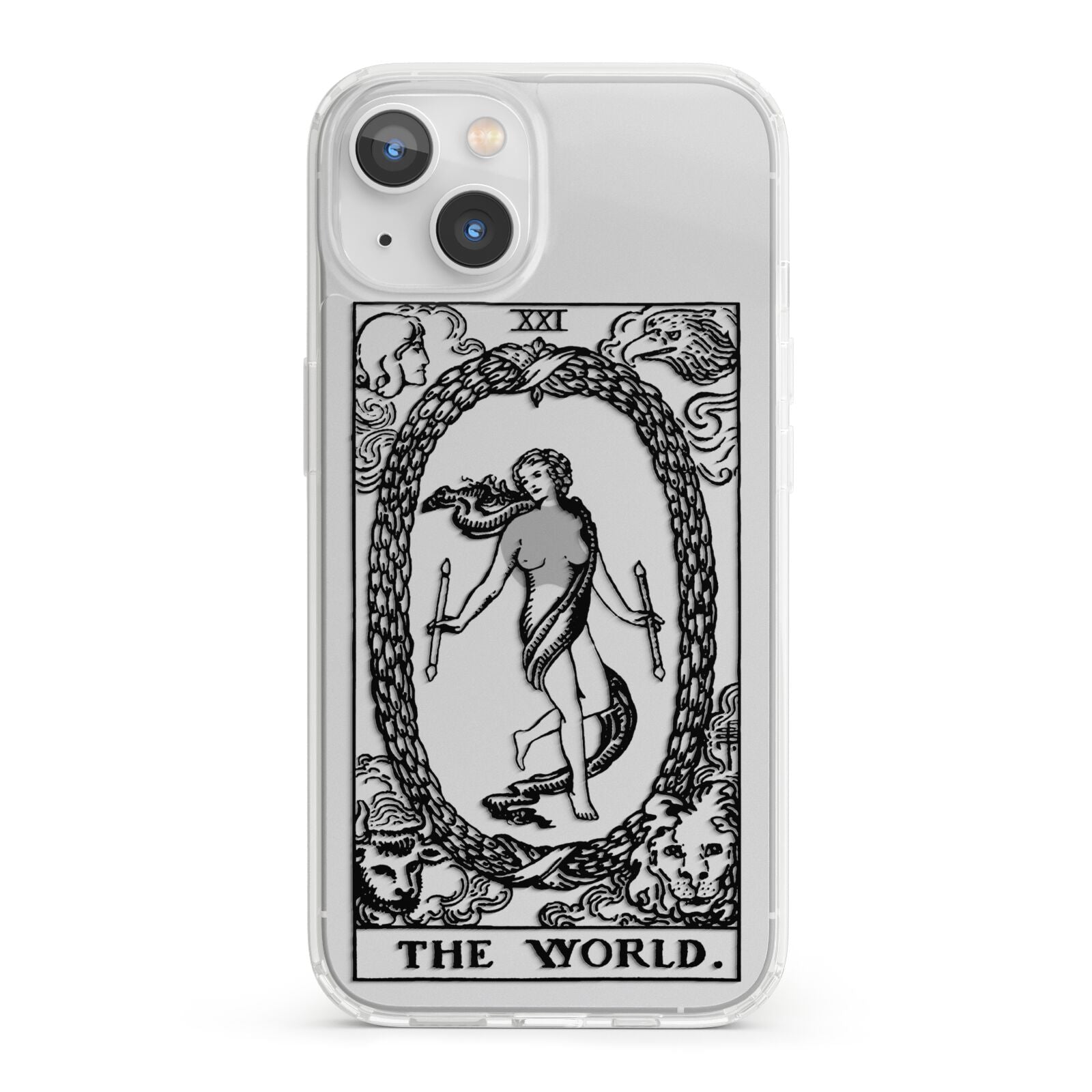 The World Monochrome iPhone 13 Clear Bumper Case