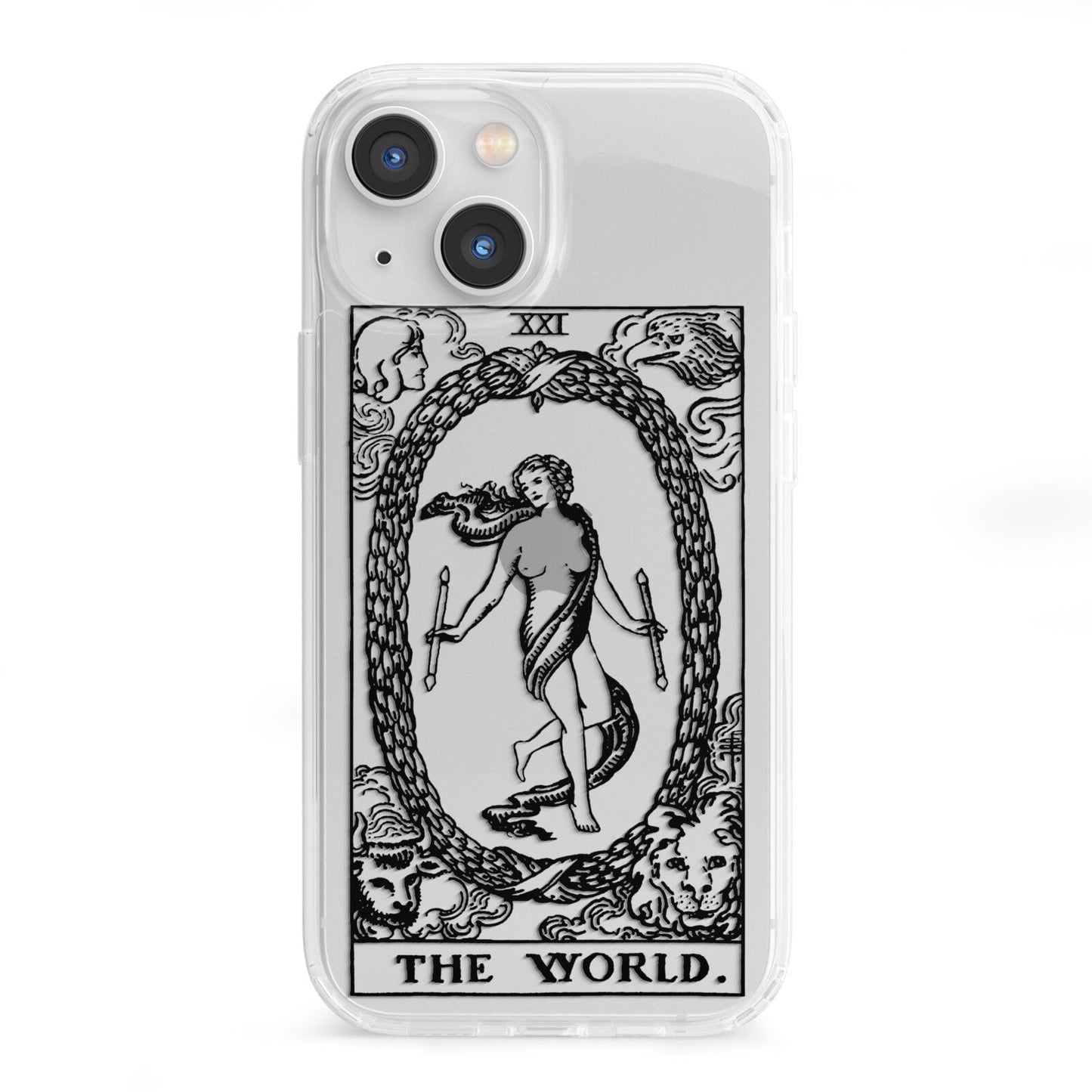 The World Monochrome iPhone 13 Mini Clear Bumper Case
