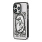 The World Monochrome iPhone 13 Pro Black Impact Case Side Angle on Silver phone