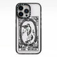 The World Monochrome iPhone 13 Pro Black Impact Case on Silver phone