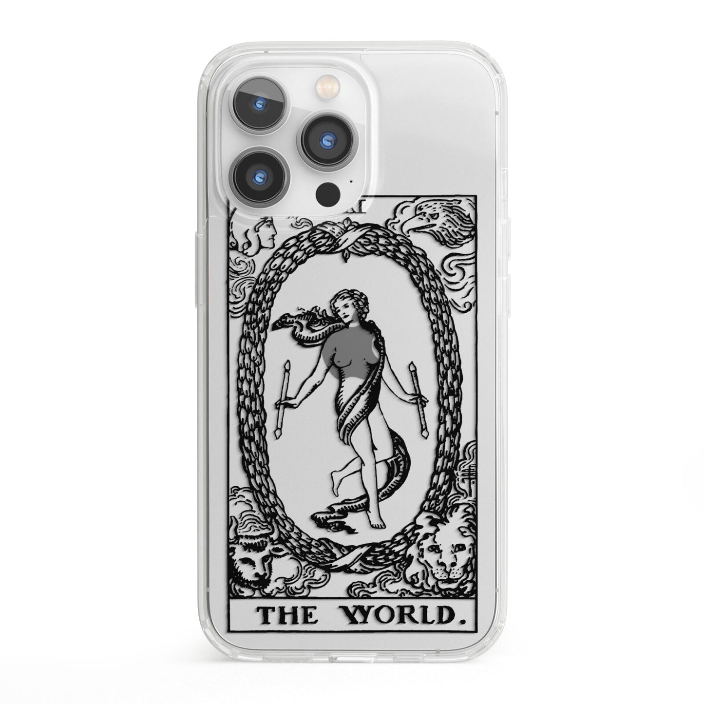 The World Monochrome iPhone 13 Pro Clear Bumper Case