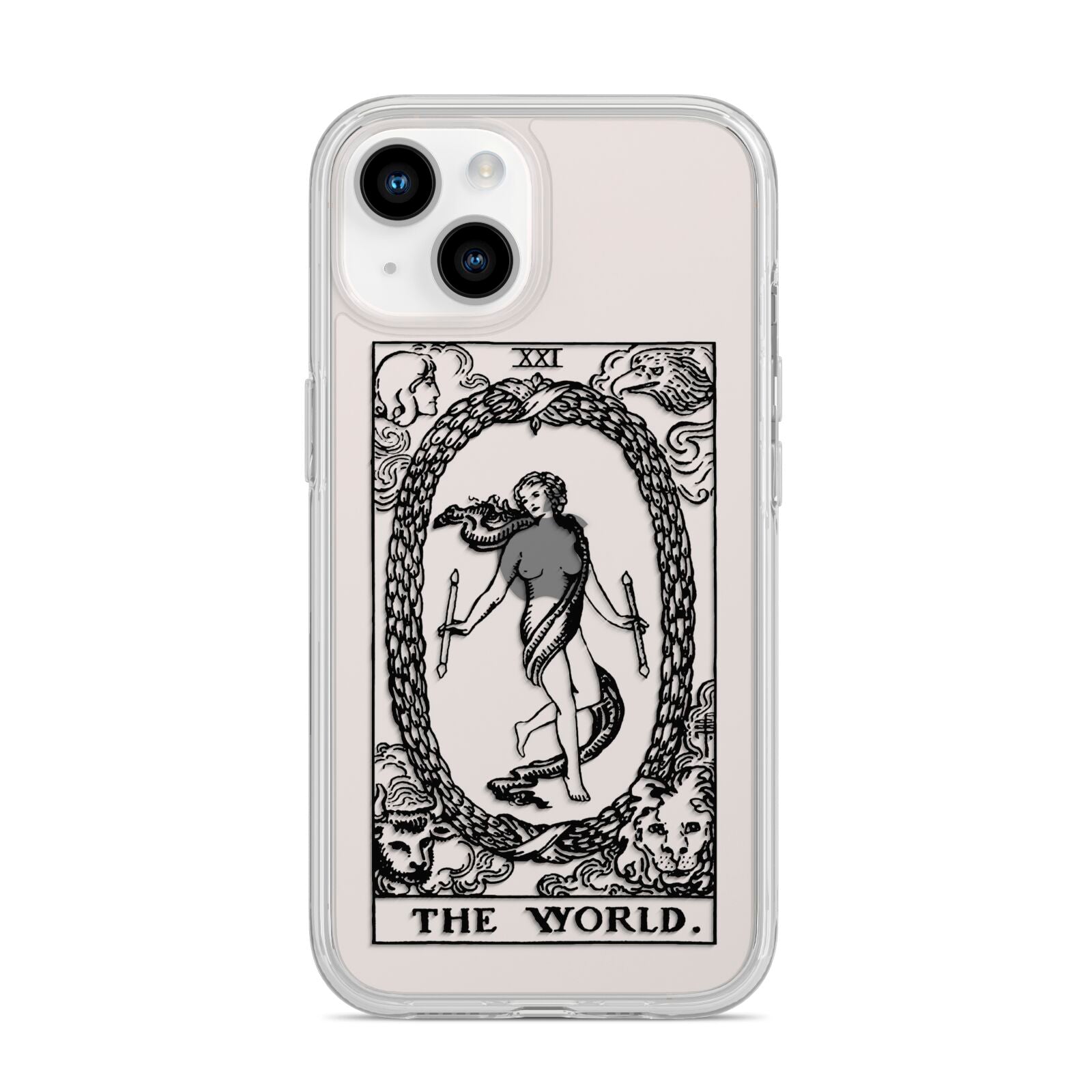 The World Monochrome iPhone 14 Clear Tough Case Starlight