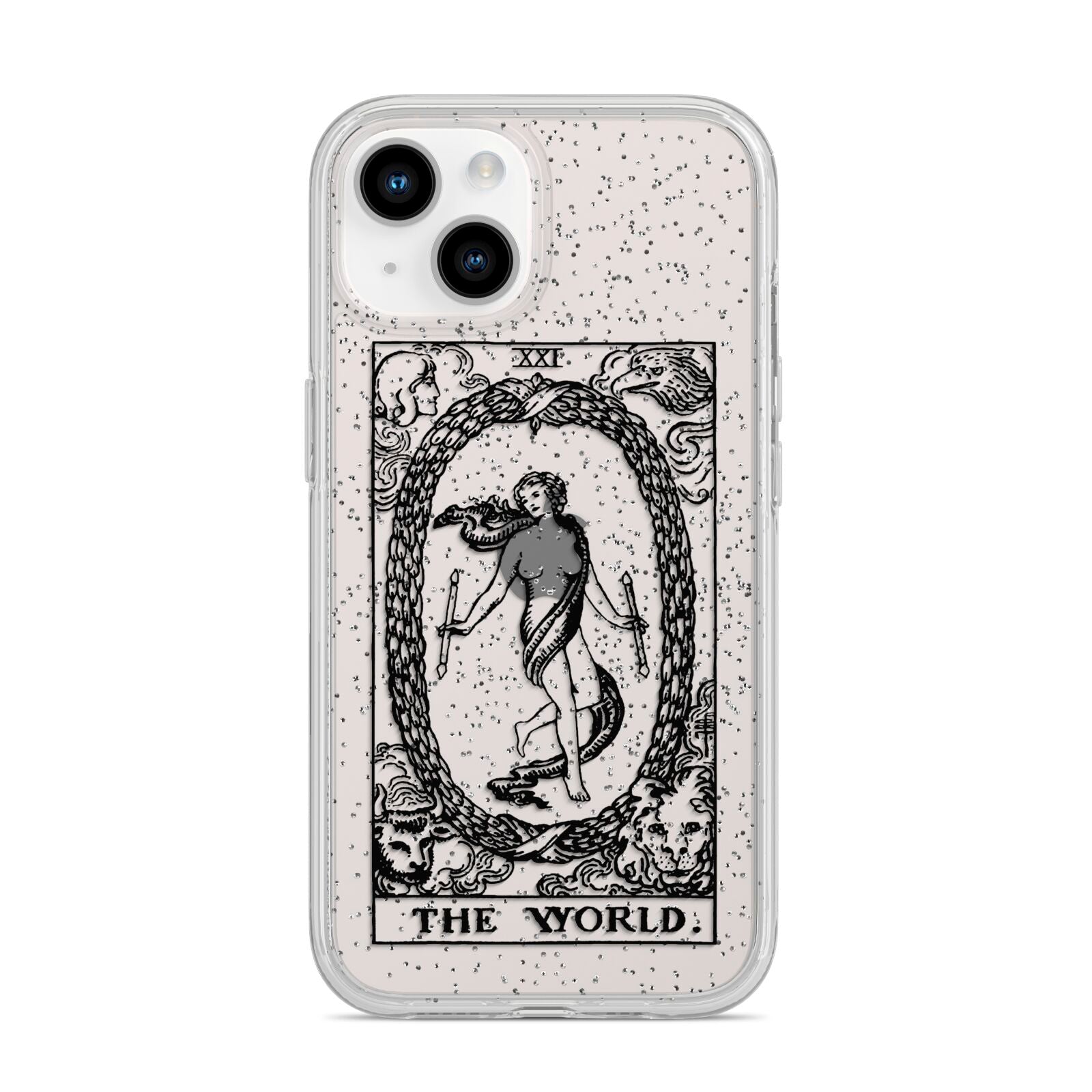 The World Monochrome iPhone 14 Glitter Tough Case Starlight