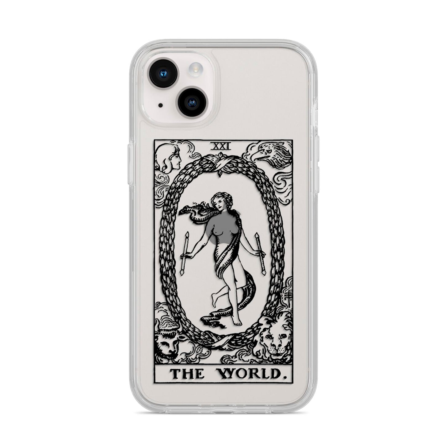 The World Monochrome iPhone 14 Plus Clear Tough Case Starlight