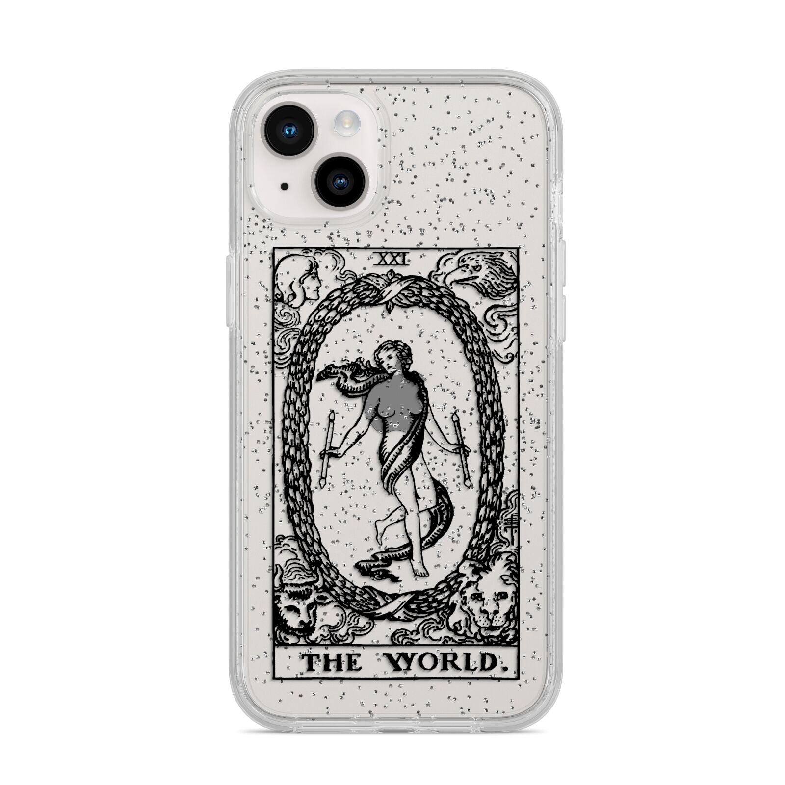The World Monochrome iPhone 14 Plus Glitter Tough Case Starlight