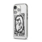 The World Monochrome iPhone 14 Pro Clear Tough Case Silver Angled Image