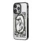 The World Monochrome iPhone 14 Pro Max Black Impact Case Side Angle on Silver phone