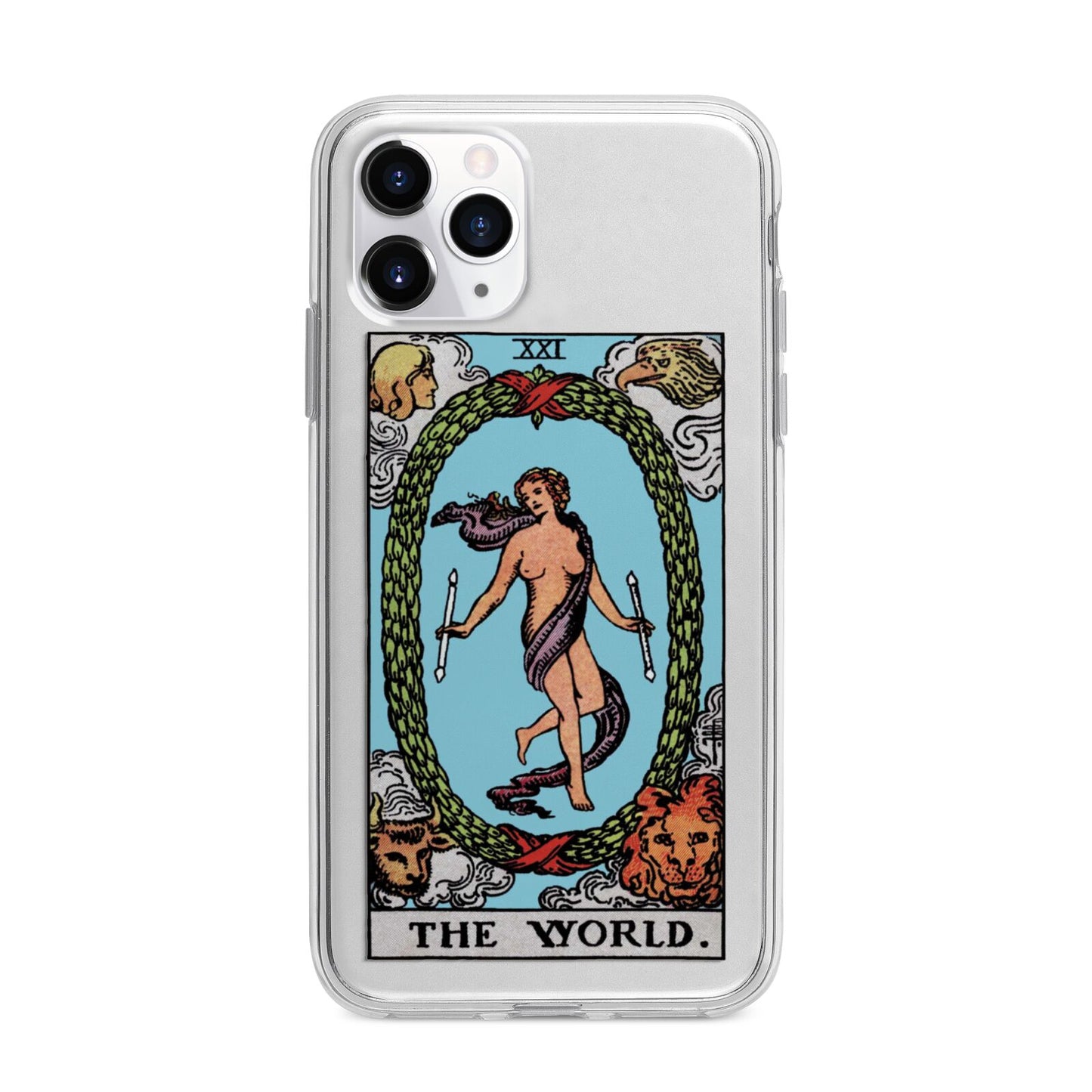 The World Tarot Card Apple iPhone 11 Pro Max in Silver with Bumper Case
