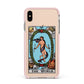 The World Tarot Card Apple iPhone Xs Max Impact Case Pink Edge on Gold Phone