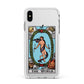 The World Tarot Card Apple iPhone Xs Max Impact Case White Edge on Silver Phone