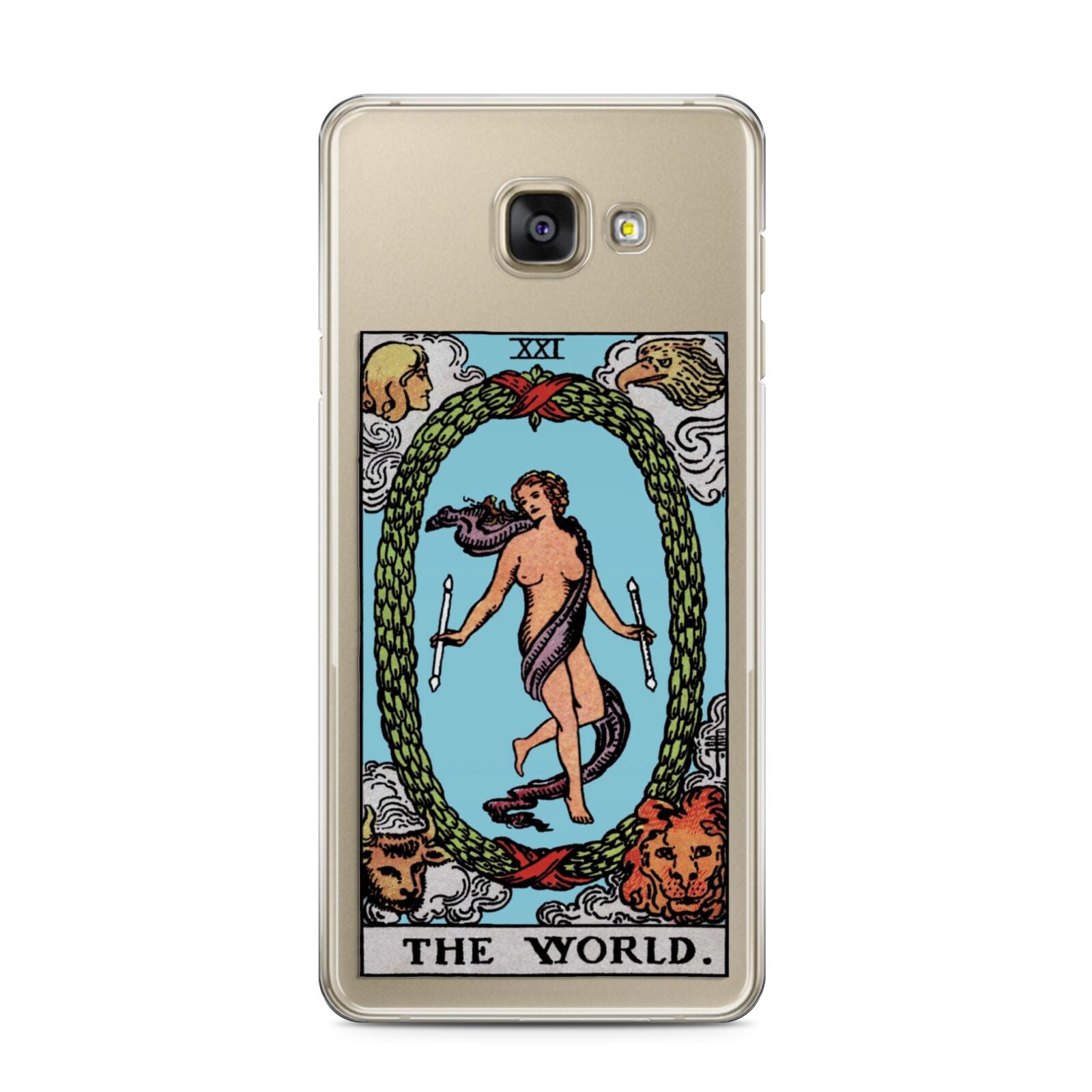 The World Tarot Card Samsung Galaxy A3 2016 Case on gold phone