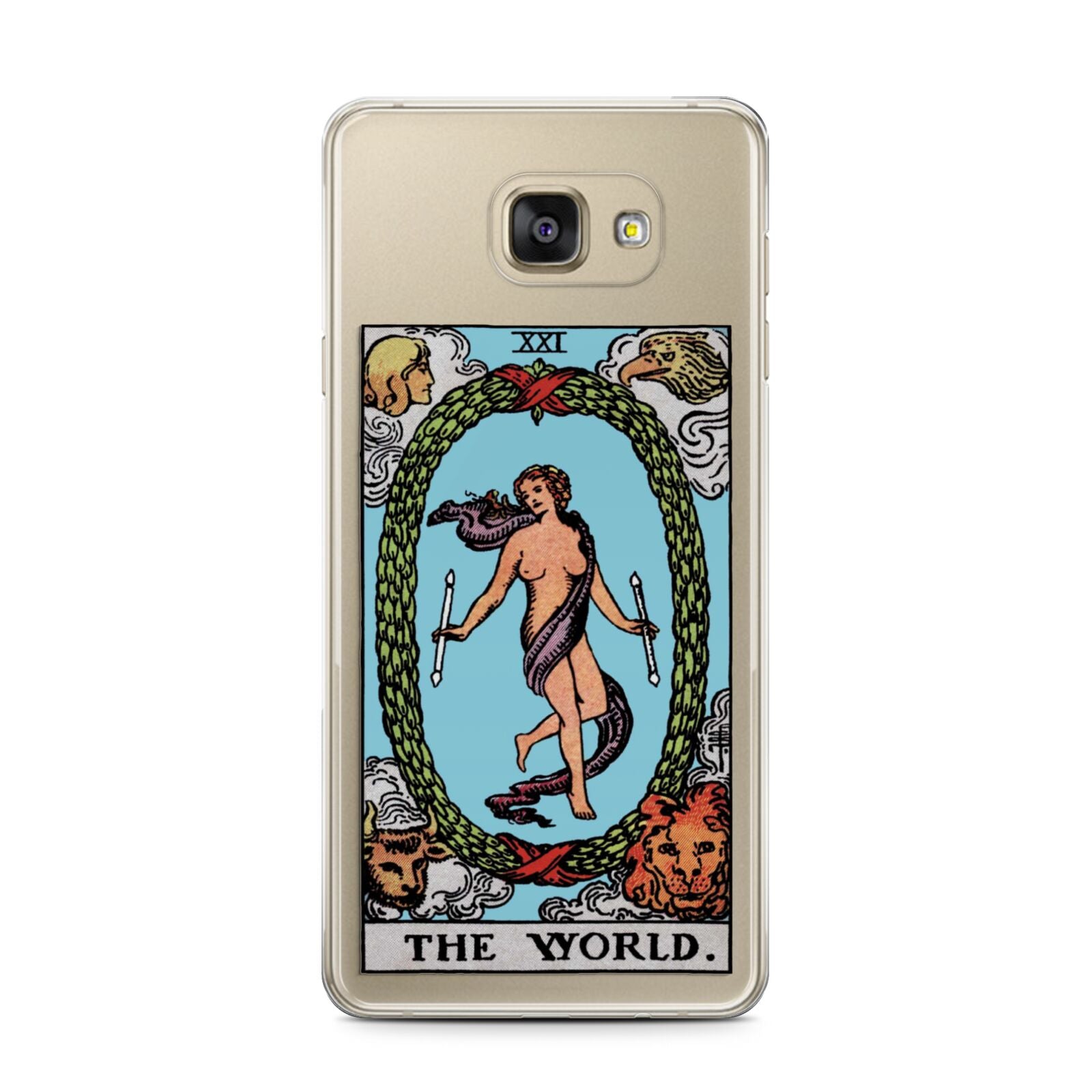 The World Tarot Card Samsung Galaxy A7 2016 Case on gold phone