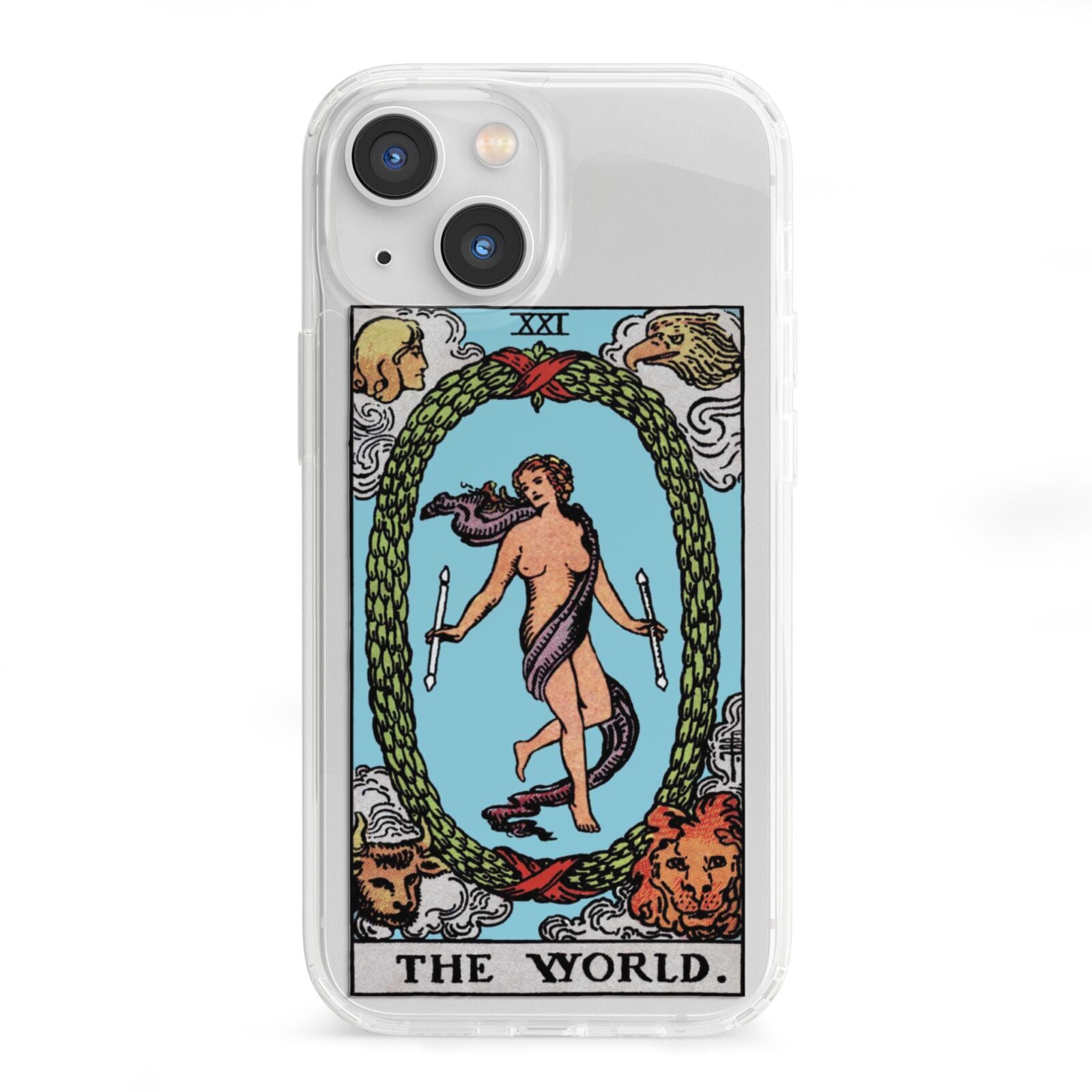 The World Tarot Card iPhone 13 Mini Clear Bumper Case