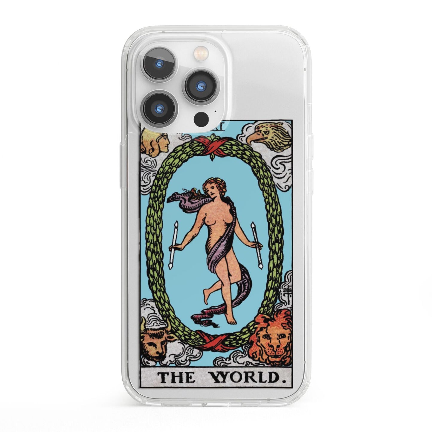 The World Tarot Card iPhone 13 Pro Clear Bumper Case
