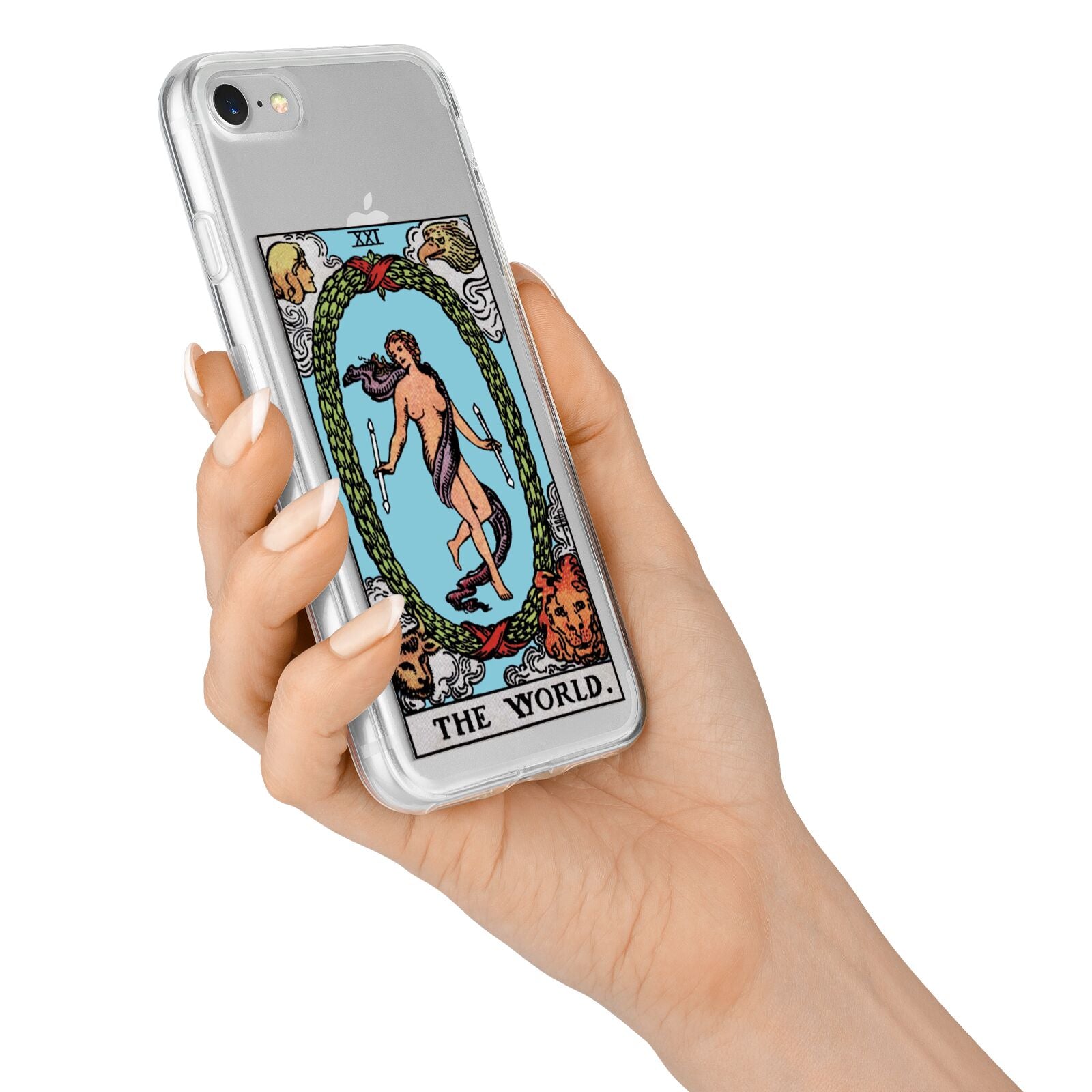 The World Tarot Card iPhone 7 Bumper Case on Silver iPhone Alternative Image