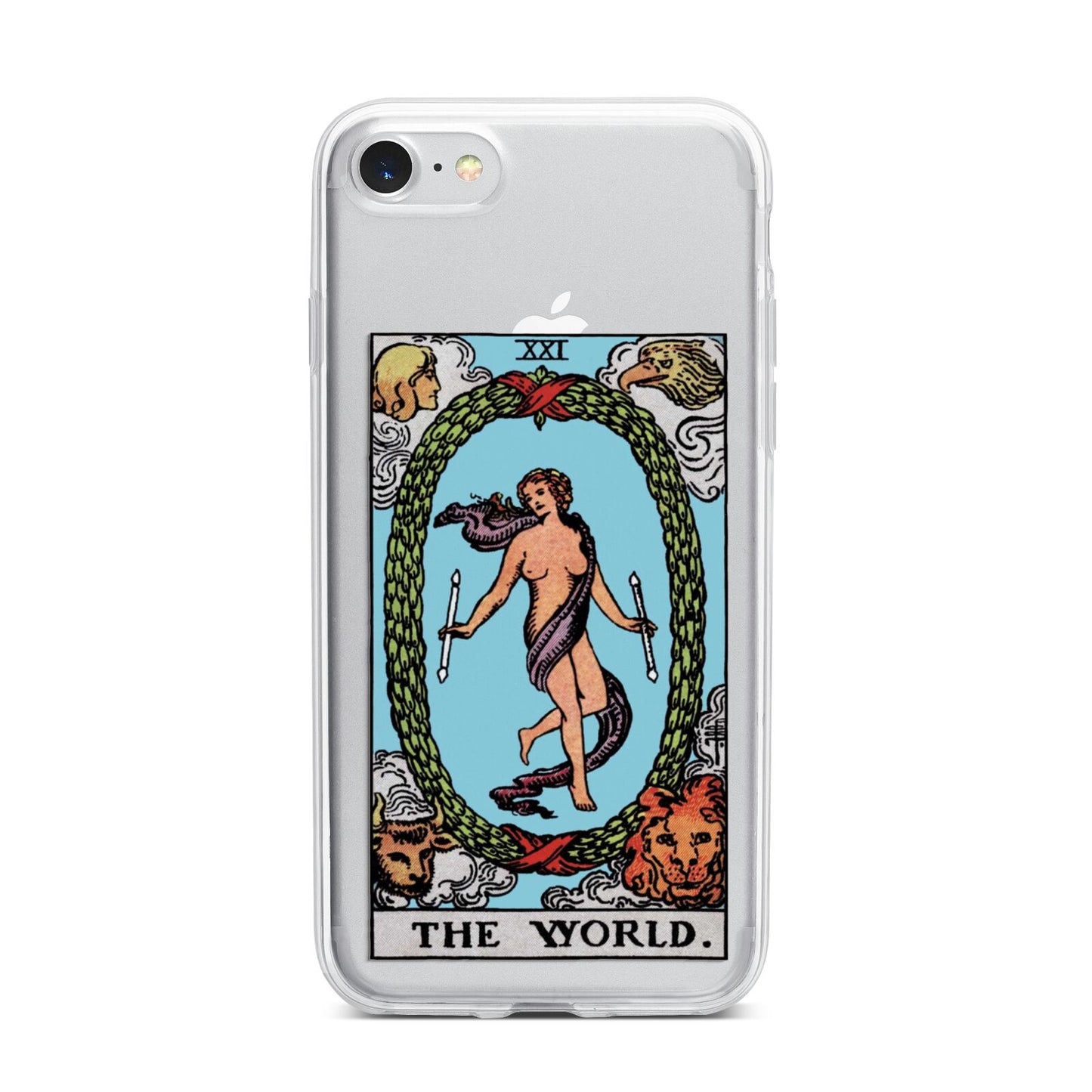 The World Tarot Card iPhone 7 Bumper Case on Silver iPhone